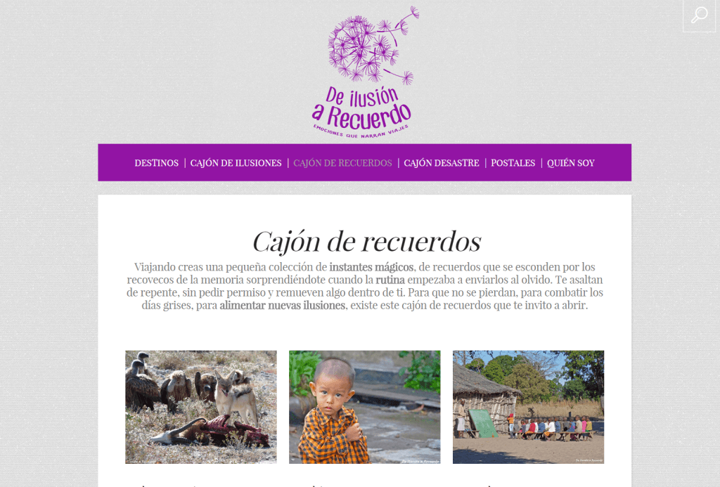 Cajón de recuerdos De Ilusión a Recuerdo
