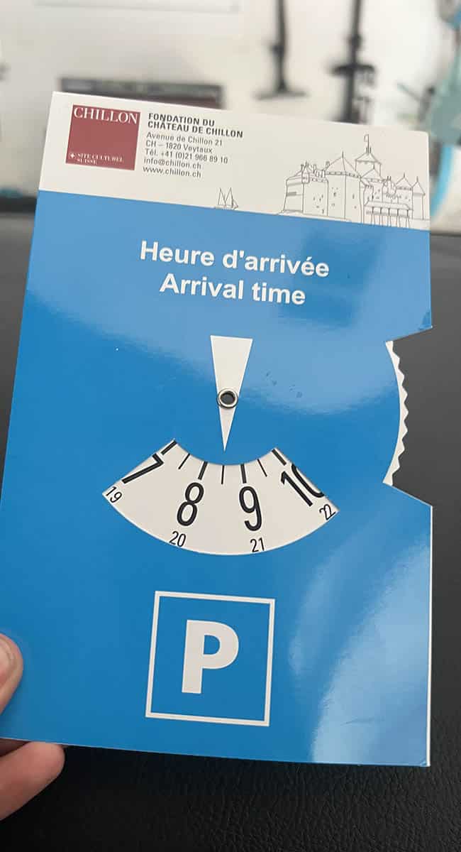 Swiss parking disc