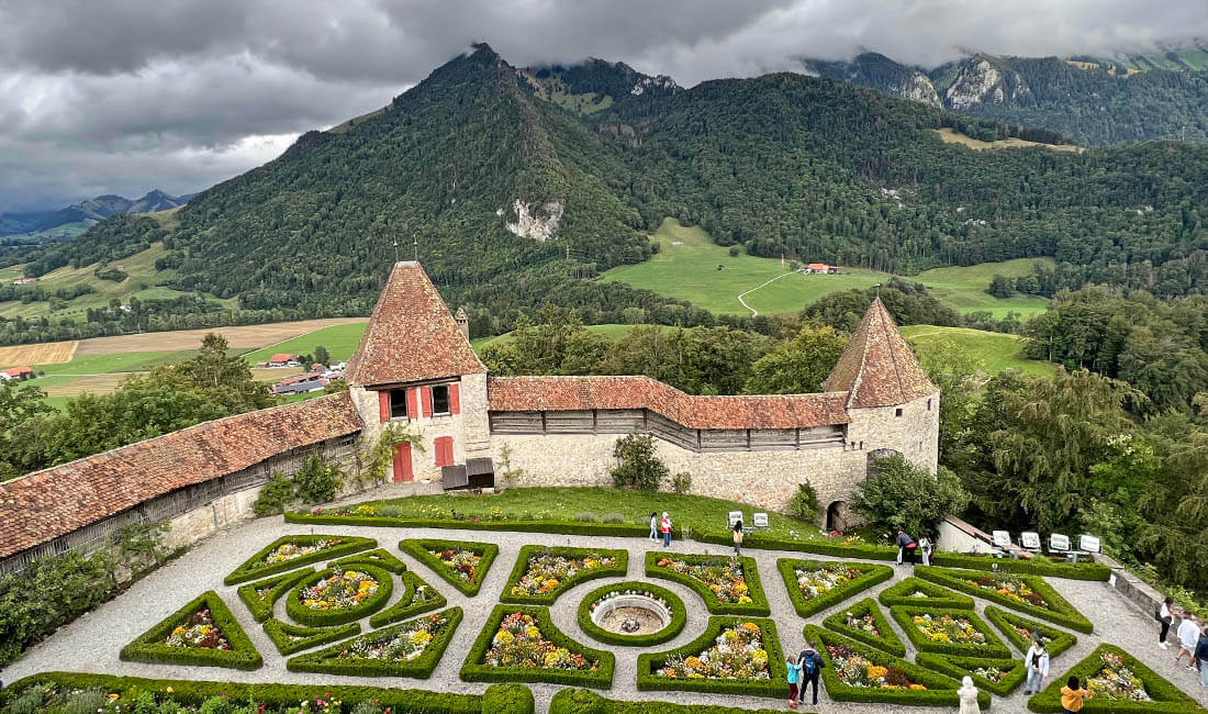 gardens of Gruyères Castle