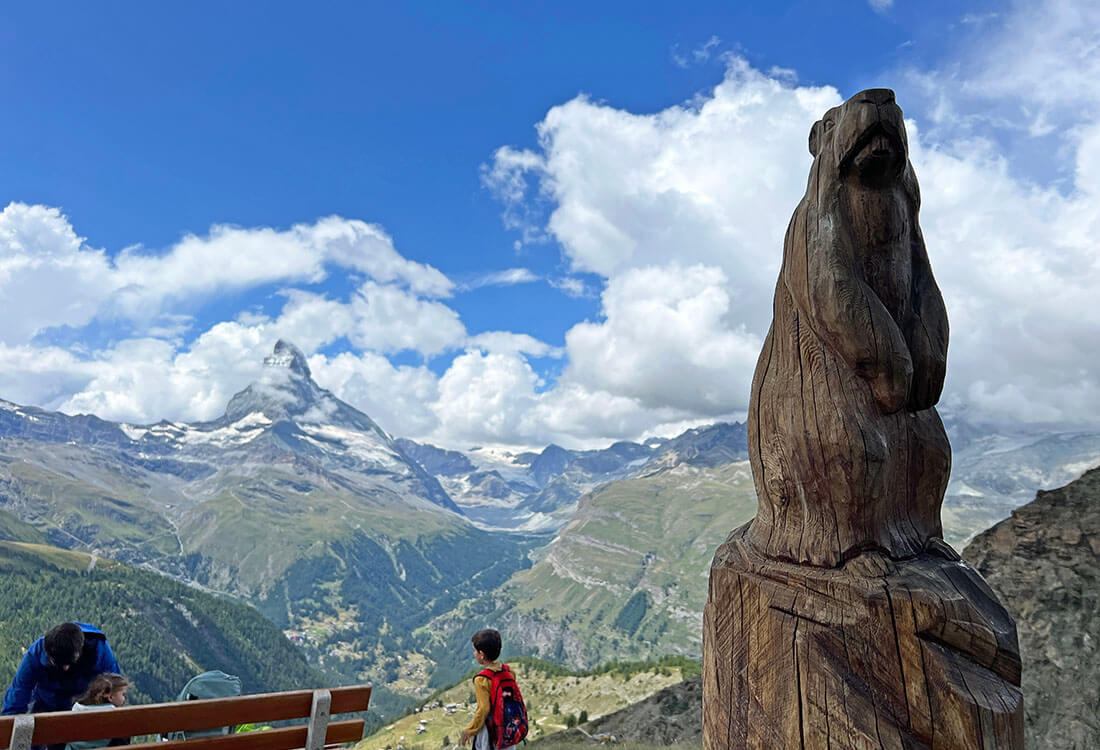 sendero de las marmotas en Zermatt