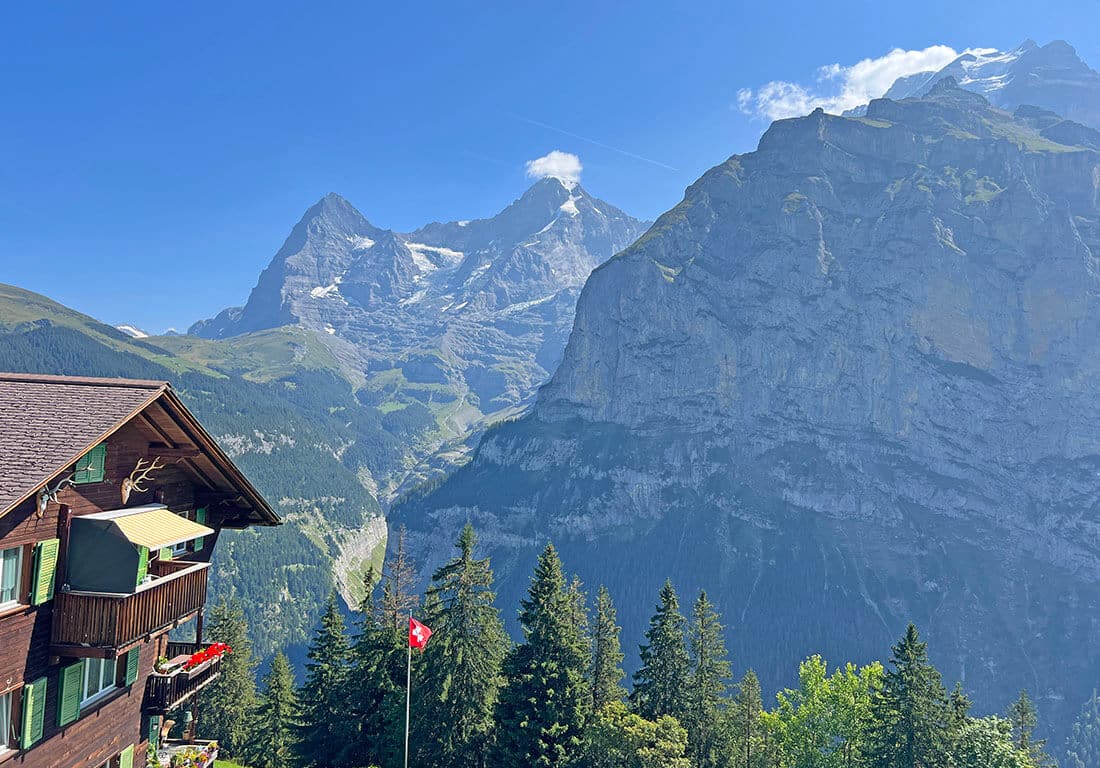Views from the alpine village of Wengen, near Lauterbrunnen